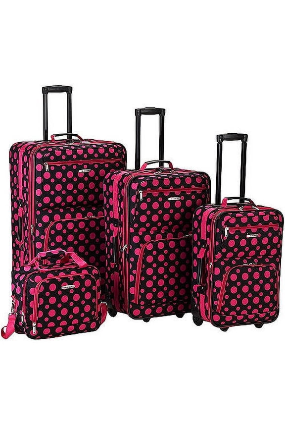 Luggage Fashion Collection 4 Piece Softside Expandable Luggage Set