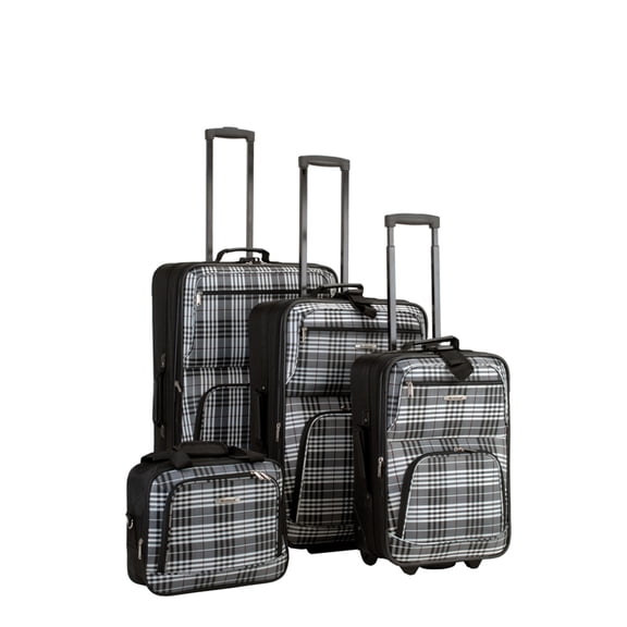 Rockland Luggage Fashion Collection 4 Piece Softside Expandable Luggage Set