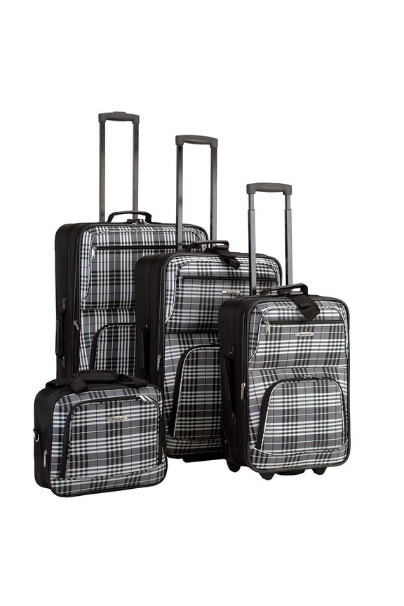 Luggage Fashion Collection 4 Piece Softside Expandable Luggage Set