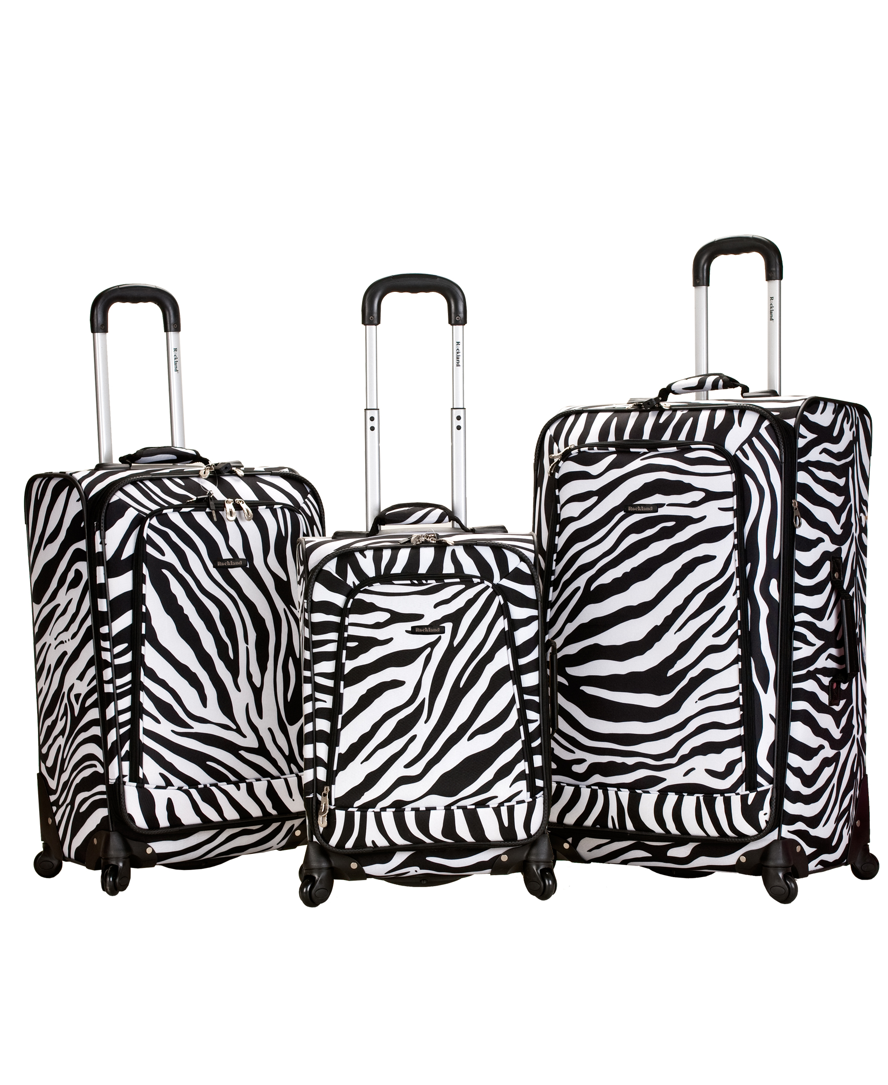 Rockland Luggage Fusion 3Piece Softside Expandable Spinner Luggage Set