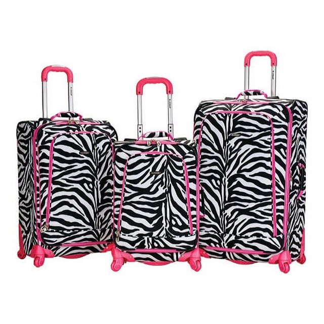 Rockland Luggage Fusion 3Piece Softside Expandable Spinner Luggage Set