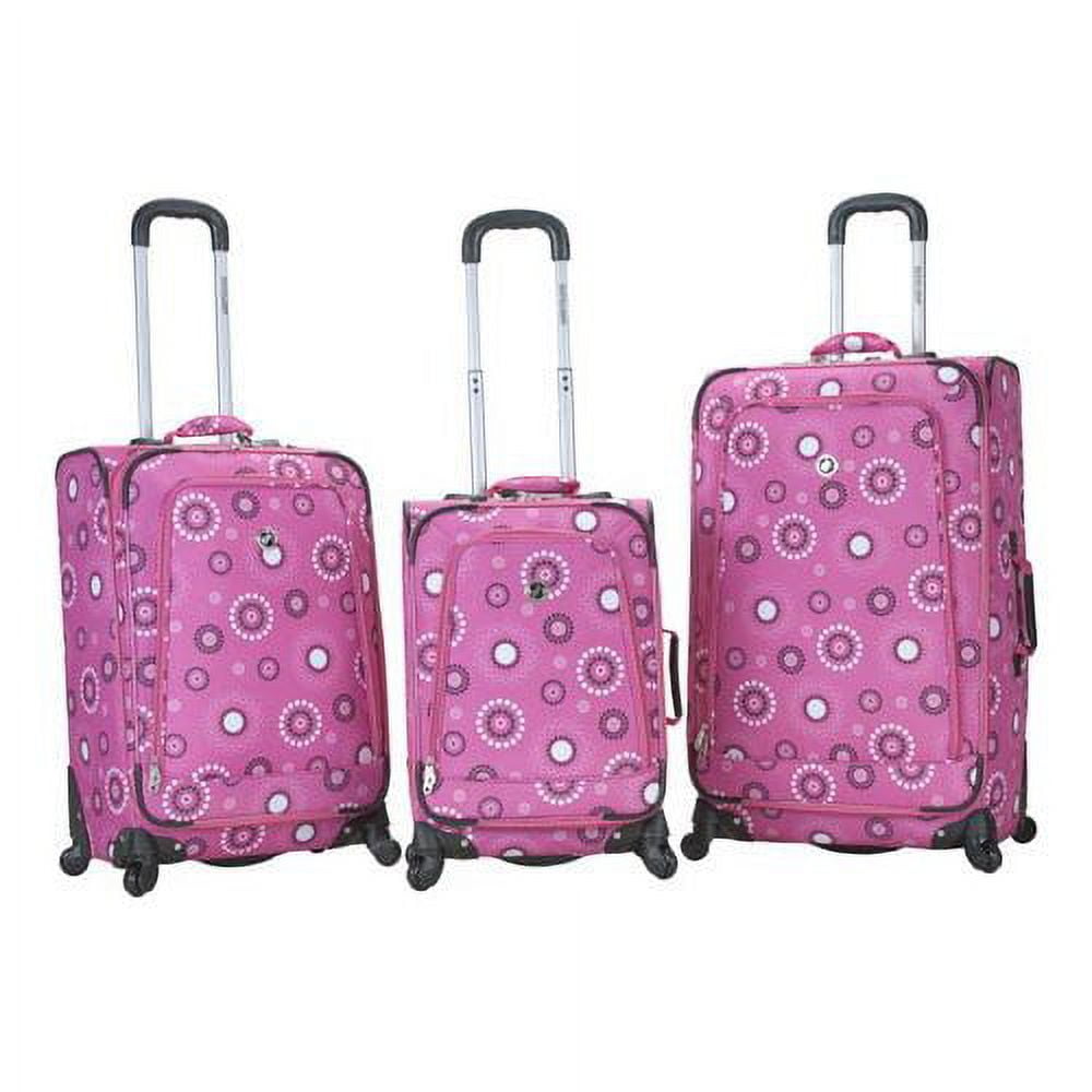 Rockland Luggage Fusion 3-Piece Softside Expandable Spinner Luggage Set ...
