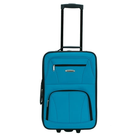 Rockland Journey Softside Upright Luggage Set,Expandable, Turquoise, 4-Piece (14/19/24/28) - Image 3