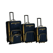 Rockland Luggage Journey 4 Piece Softside Expandable Luggage Set, F32