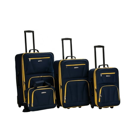 Rockland Luggage Journey 4 Piece Softside Expandable Luggage Set, F32
