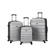 Rockland Luggage Melbourne 3 Piece Hardside Luggage Set with 30 Large Upright