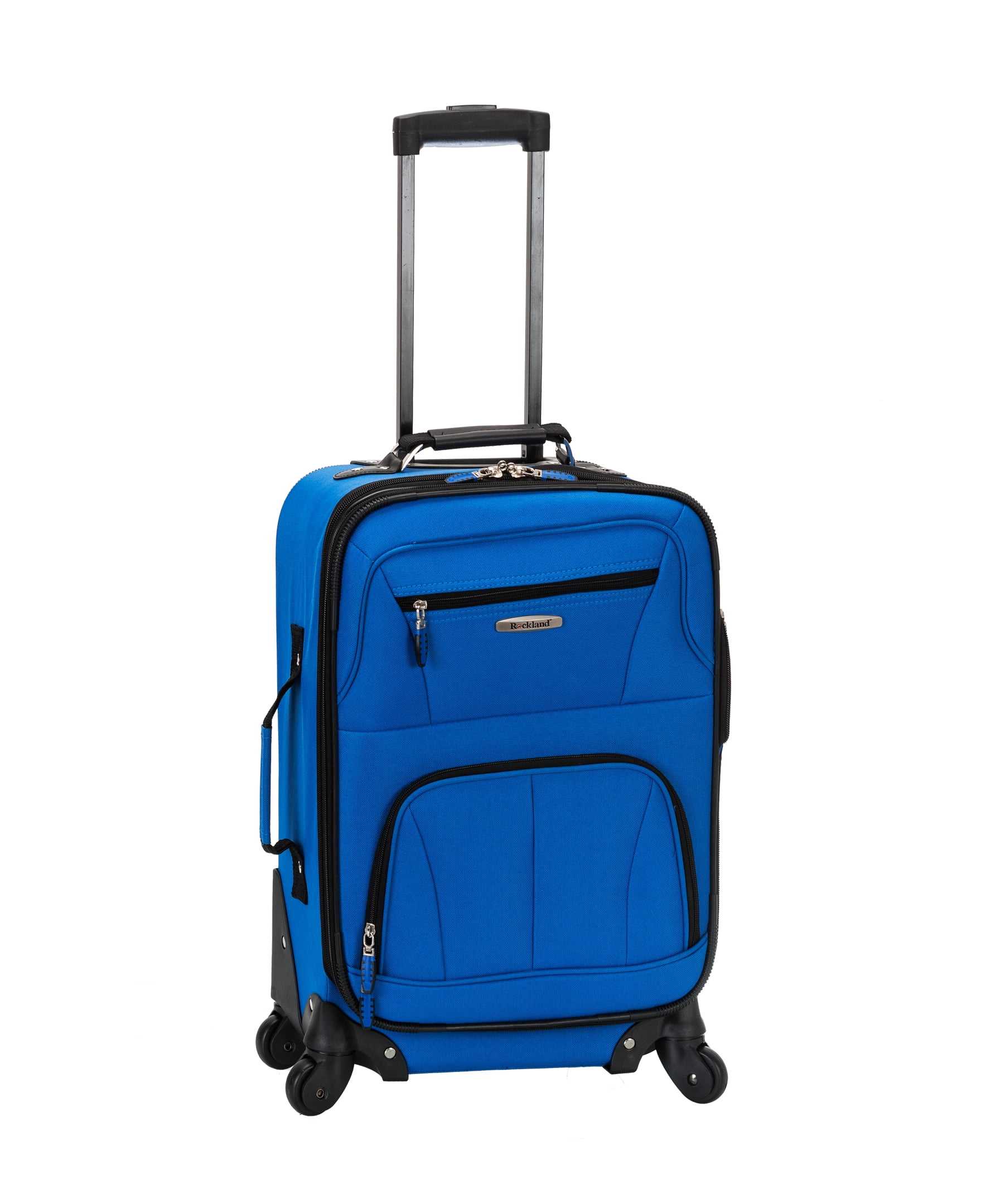 Rockland 19 inches Adult 1-Piece Solid Print Softside Carry-on Luggage, Blue