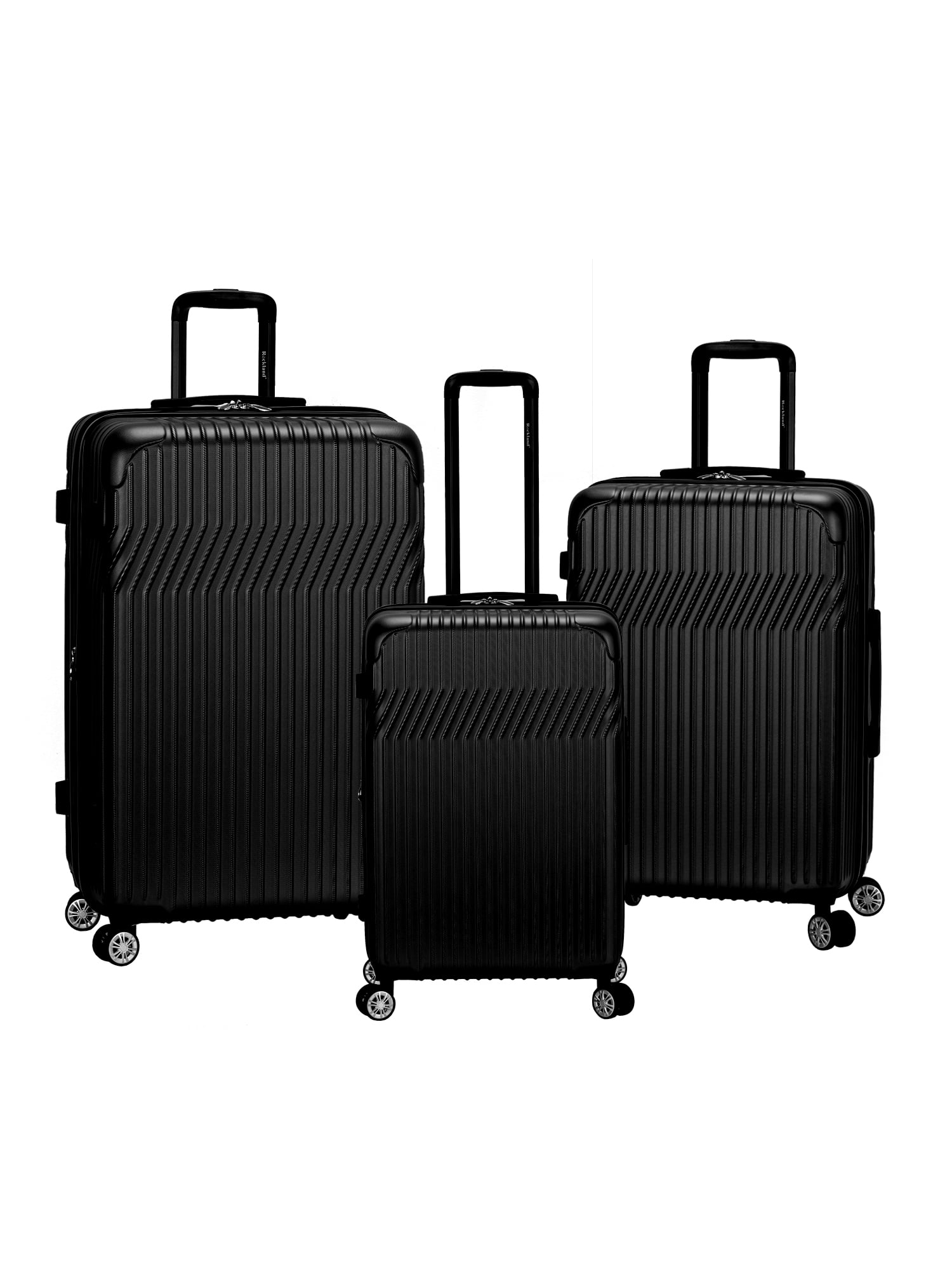 Rockland Luggage Pista 3 Piece Hardside ABS NonExpandable Luggage Set