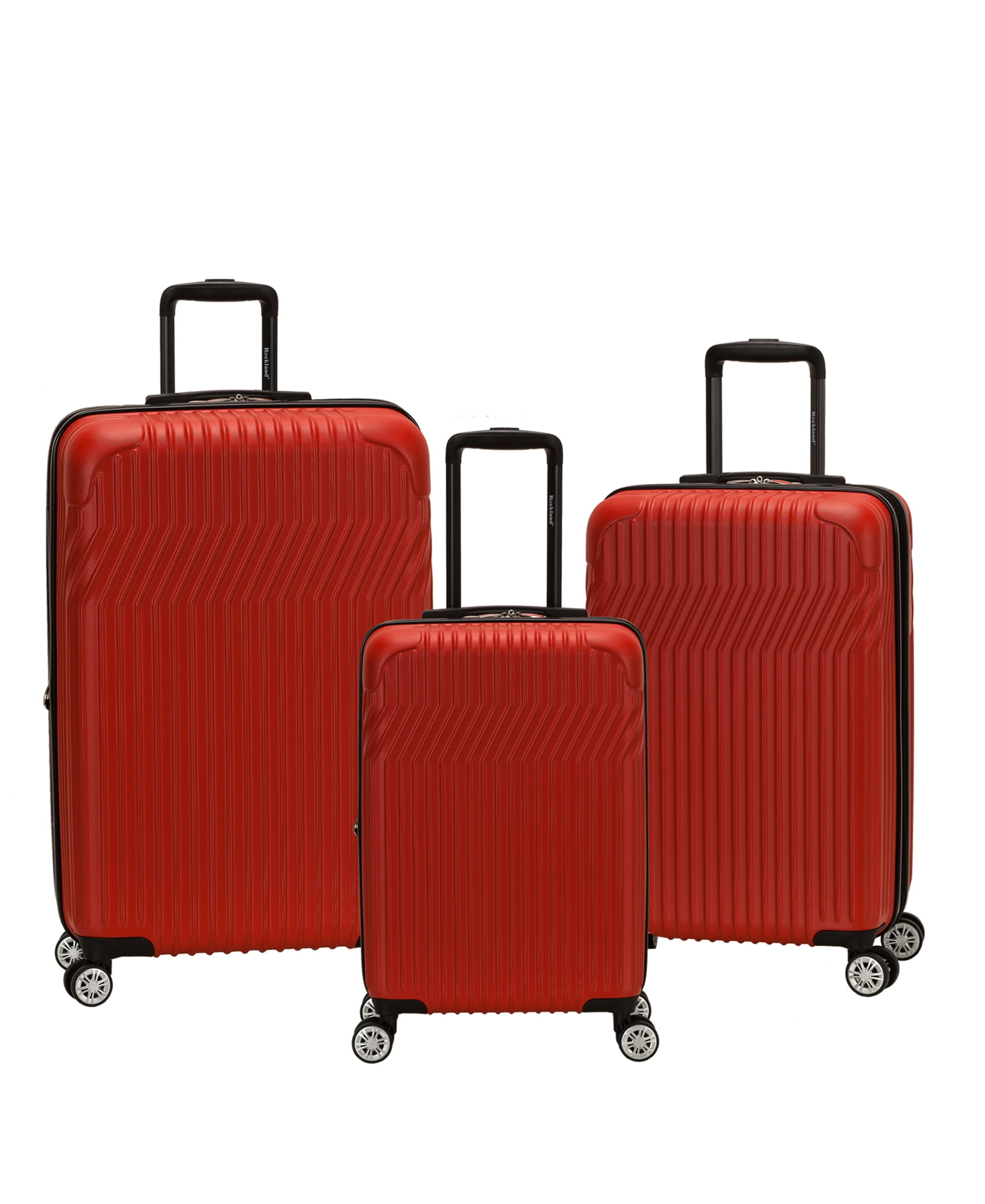 Rockland Luggage Pista 3 Piece Hardside ABS NonExpandable Luggage Set