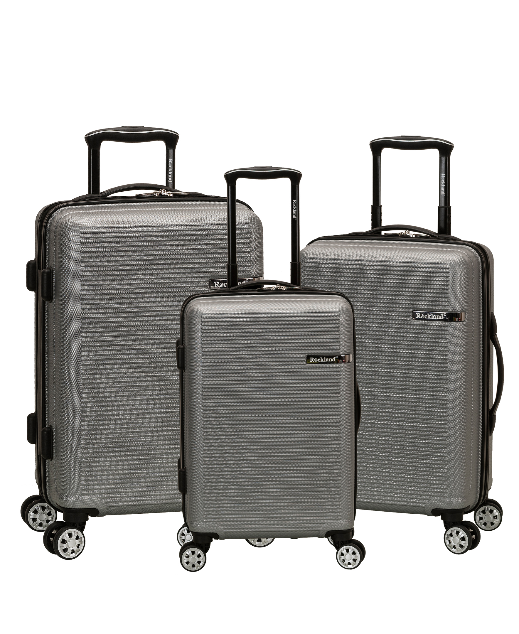 Rockland Luggage Skyline 3 Piece Hardside ABS Non-Expandable Luggage Set, F240 - image 1 of 8
