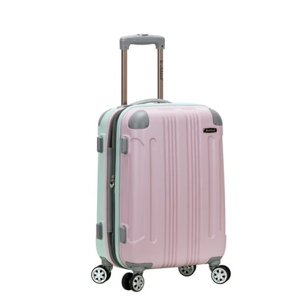 Rockland Men's 1-Piece Solid Print Hardside Carry-on Luggage, Mint