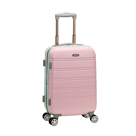 Rockland 20" Adult, Teen 1- Piece Solid Print Hardside Carry on- Luggage, Pink