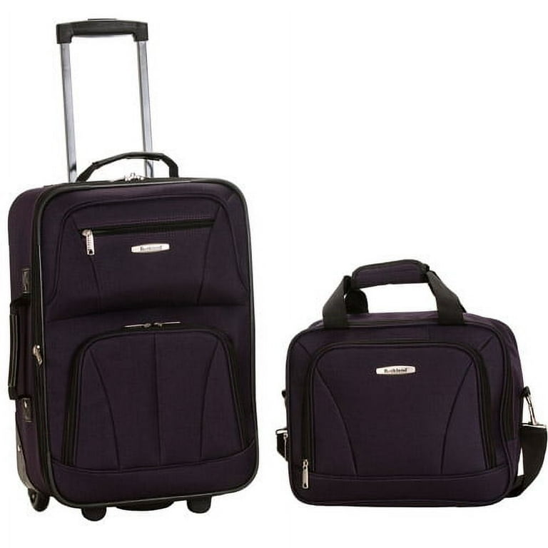 Rockland 2 Piece Luggage Set Purple