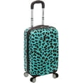 thumbnail image 1 of Rockland Safari Hardside Spinner Wheel Luggage, Blue Leopard, Carry-On 20-Inch ( Pack of 2 ), 1 of 3