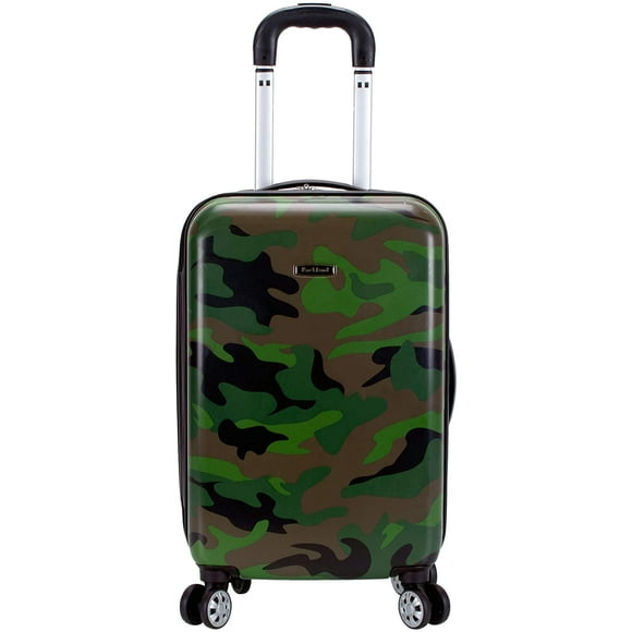 Rockland Safari Hardside Spinner Wheel Luggage, Camouflage, Carry-On 20-Inch ( Pack of 2 )