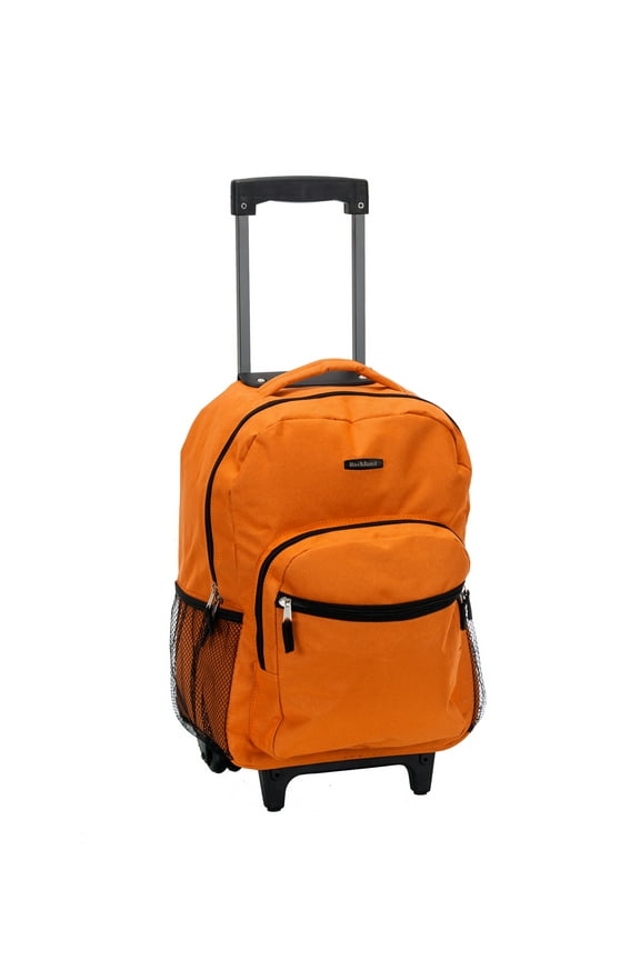 Unisex Luggage 17" Rolling Backpack R01 Orange