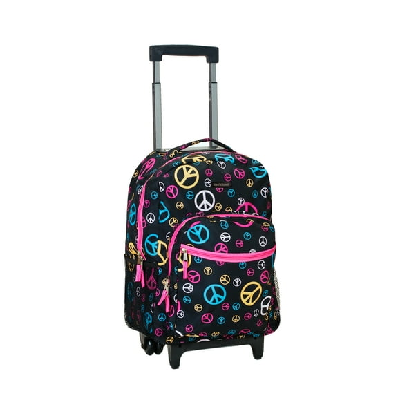 Rockland Unisex Luggage 17" Rolling Backpack R01 Peace