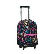 Rockland Unisex Luggage 17" Rolling Backpack R01 Peace