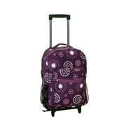 Unisex Luggage 17" Rolling Backpack R01 Purple Pearl