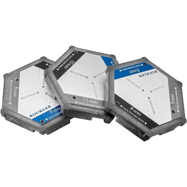 Rockler Perfect Miter Saw Setup Blocks (3Piece) 4 to 12 Sided, Tight