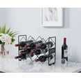 thumbnail image 1 of Rockne Countertop Wine Rack, Pewter Metal, Transitional, 8 Bottle Holders, Diamond Shaped, 1 of 4