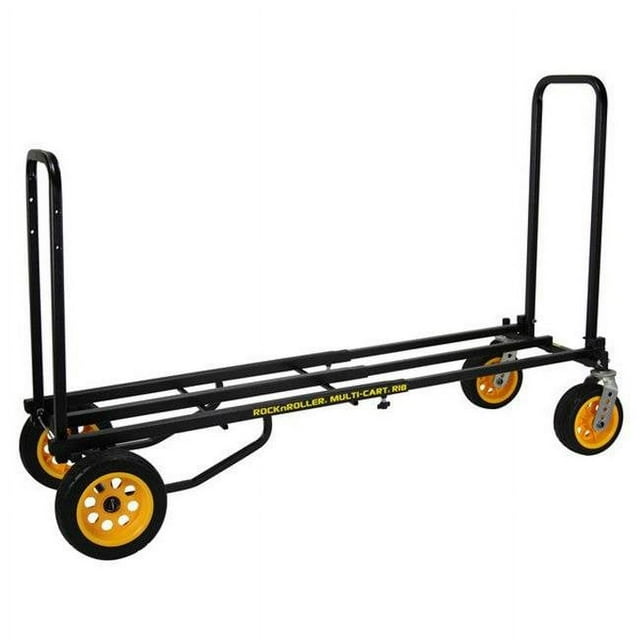 Rocknroller R18Rt (Mega Plus) 8In1 Folding Multicarthand Truckdollyplatform Cart42" To 60" Telescoping Frame700 Lbs Load Capacity, Black