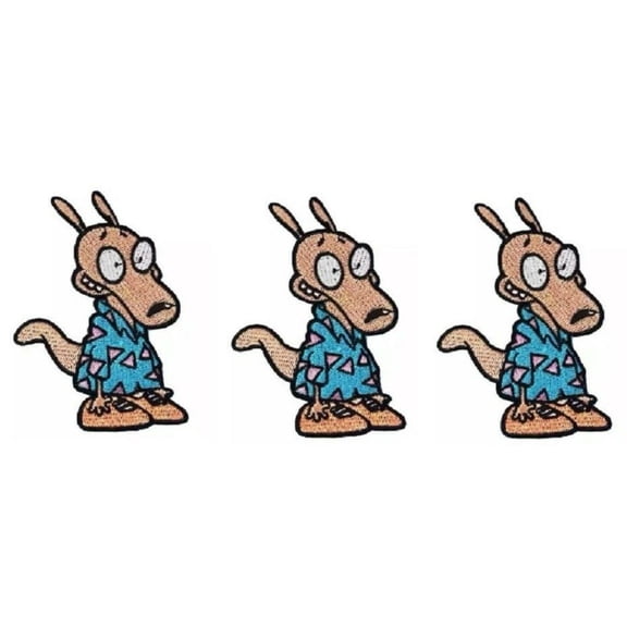 Rocko's Modern Life Rocko Cartoon Embroidered Patch Set of 3 Patches
