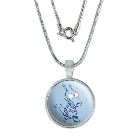 Rocko's Modern Life Shirt 0.75" Pendant with Sterling Silver Plated Chain