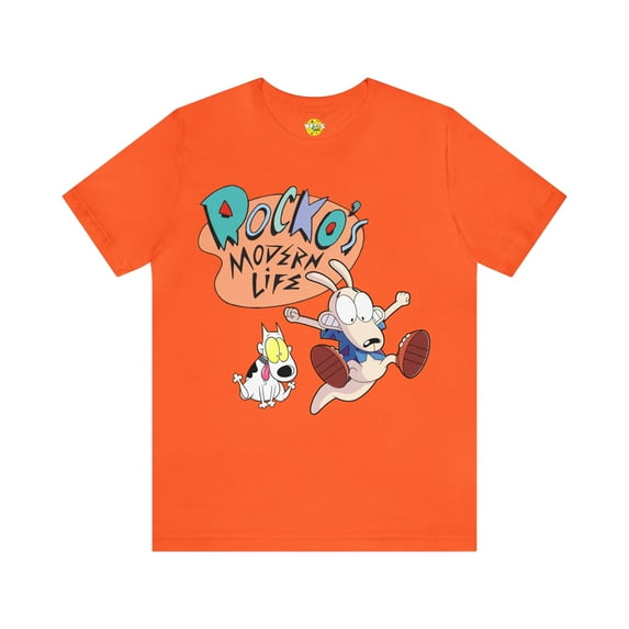Rockos Modern Life Retro Short Sleeve T-Shirt - Cartoon Nostalgia Tee