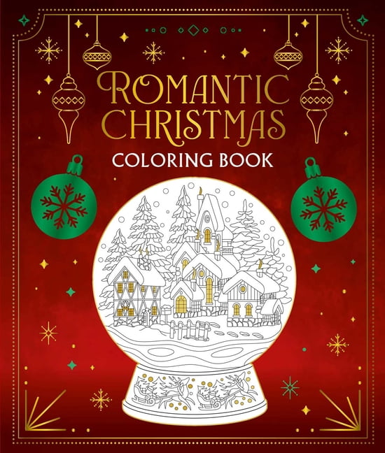 Rockpool Coloring Romantic Christmas Coloring Book, (Paperback)