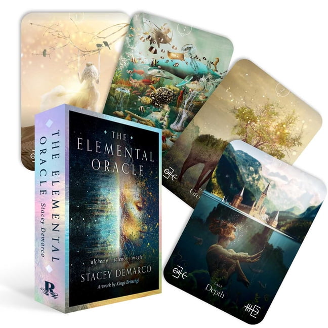 STACEY DEMARCO; KINGA BRITSCHGI Rockpool Oracle Card Series: The Elemental Oracle : Alchemy Science Magic (44 Full-Color Cards and 180-Page Book) (Kit)