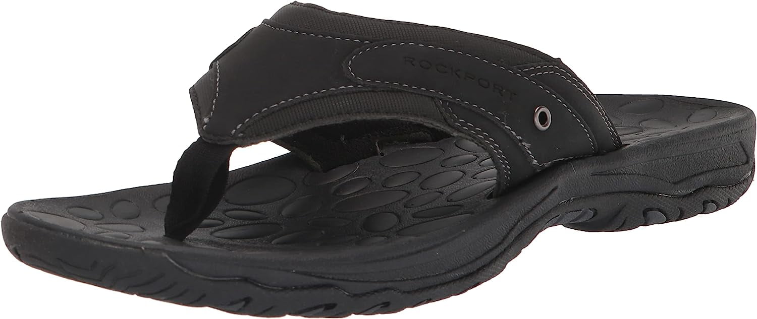 NWT ROCKPORT Mens Black Comfort Hayes Round Toe Slip On  display picture 3