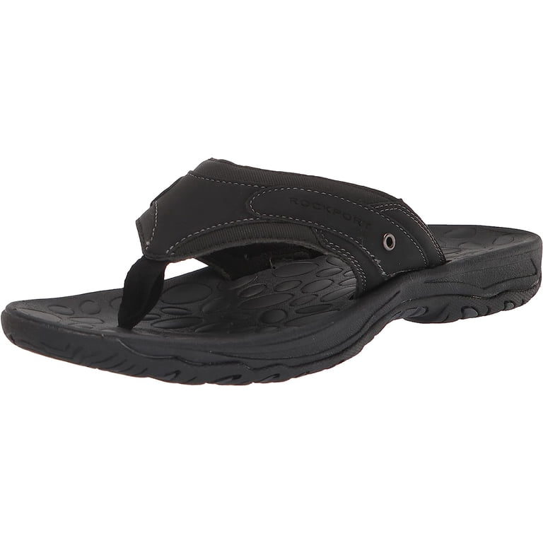 Rockport Hayes Thong Sandals, Black, Men display picture 2