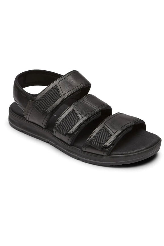 LB M Dress 3 Band Men's Black Sandals 8.5W