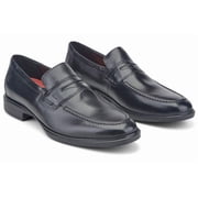 Rockport Mens Keenan Black Leather Penny Loafers 8M