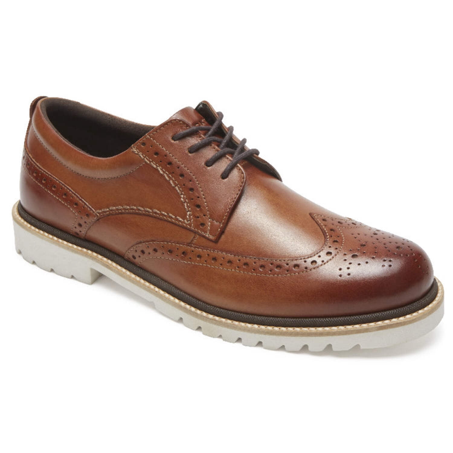 Rockport Men's Marshall Wingtip Oxford Cognac Leather H80142 - Walmart.com