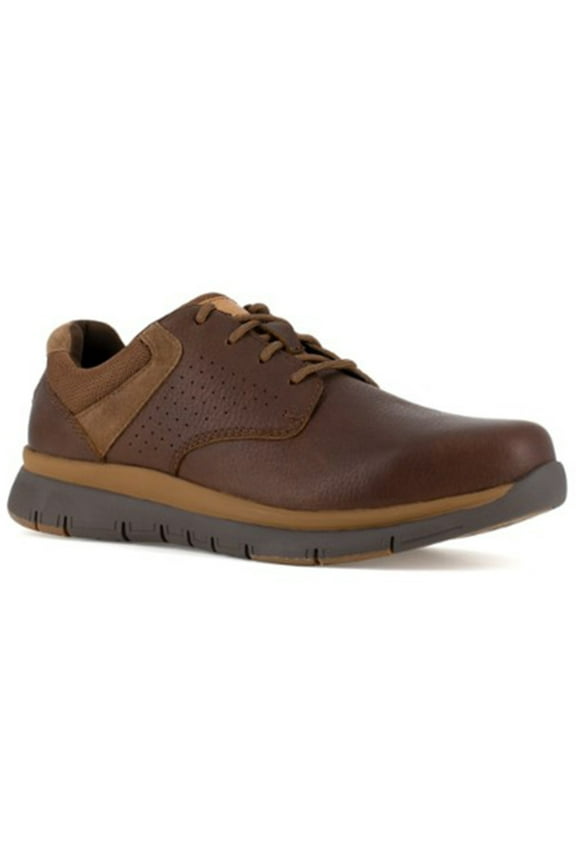 Men's Oxford Casual Work Shoes Steel Toe Brown 13 D(M) US