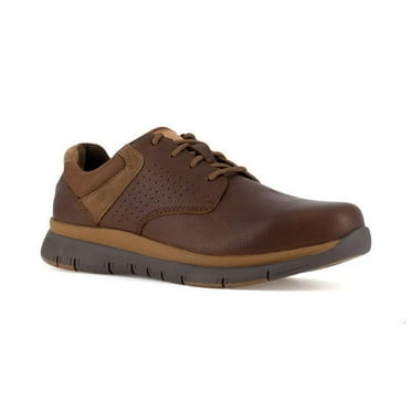 Rockport Men's Oxford Casual Work Shoes Steel Toe Brown 9 D(M) US