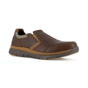Rockport Men's Slip-On Casual Work Shoes Steel Toe Brown 14 D(M) US