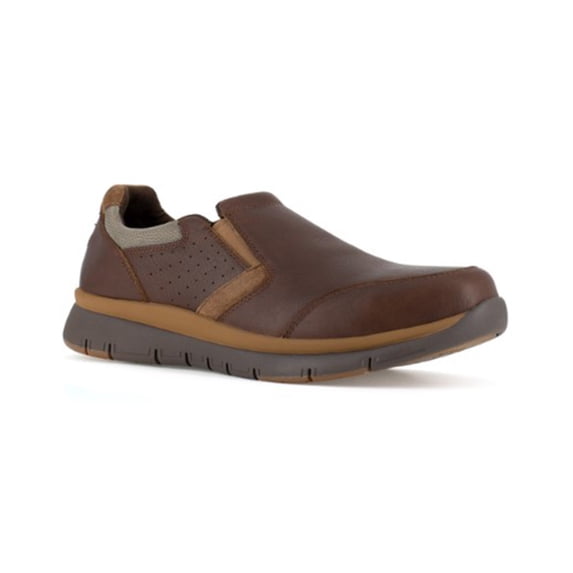 Rockport Men's Slip-On Casual Work Shoes Steel Toe Brown 8 D(M) US