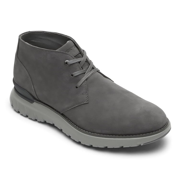 Rockport Grey Suede Chukka Boots ROCKPORT COBB HILL LUCINDA CHUKKA | LEATHER WEDGE BOOT  main image 4