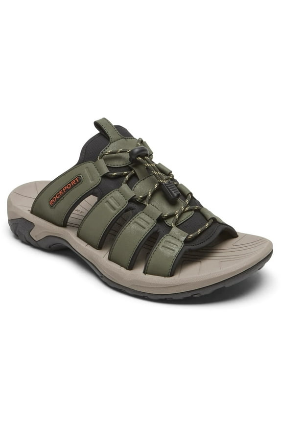 Mens Byron Bungee Slide Sandal, Adult, Olive, 13 M US