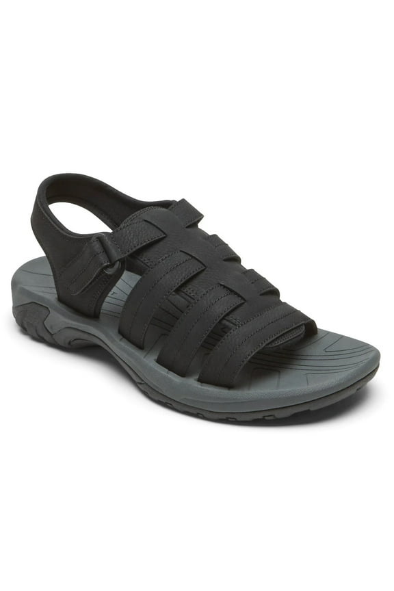 Mens Byron Fisherman Sandal, Adult, Black, 12 M US