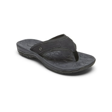 Rockport Mens Hayes Cushioned Footbed Toe-Post Flip-Flops