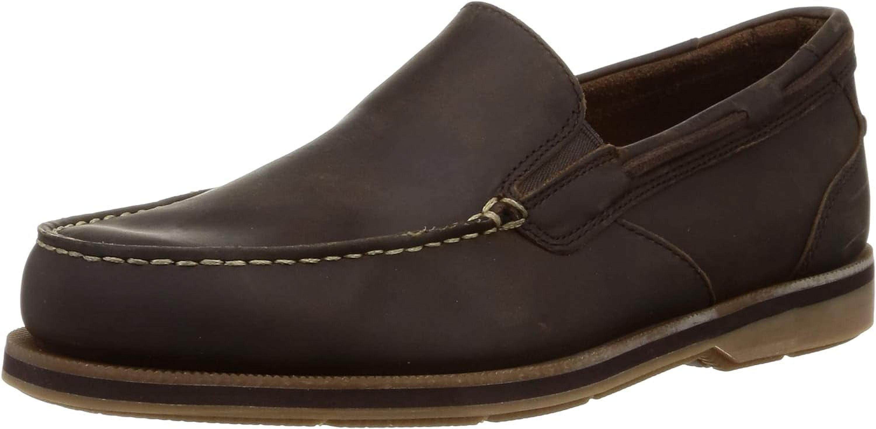 Rockport Men's Perth Chocolate Slip-On Shoes - Size 7 M - Lightweight & Comfortable Dress Casual