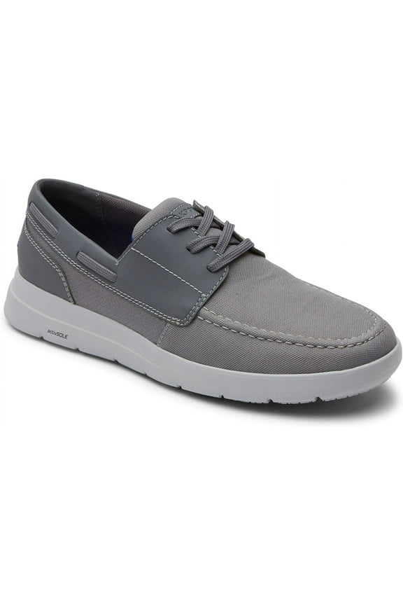 Mens Truflex Cayden Boat Shoes Grey 12M