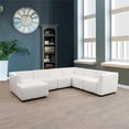 thumbnail image 1 of Rockport Modular White Microfiber 6-Piece Living Room Sofa Set, 1 of 6