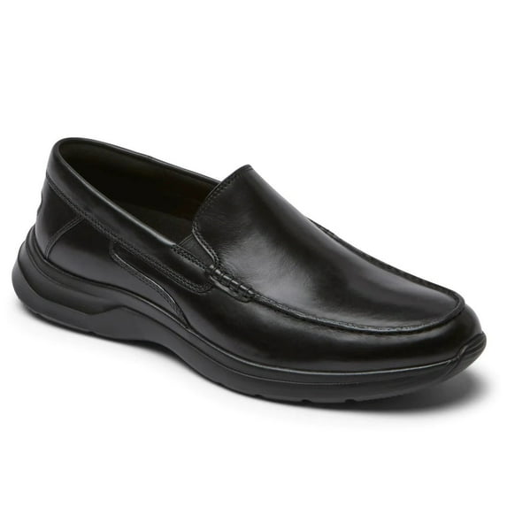 Rockport Patterson Moc Toe Slip On BLACK LEA 10M