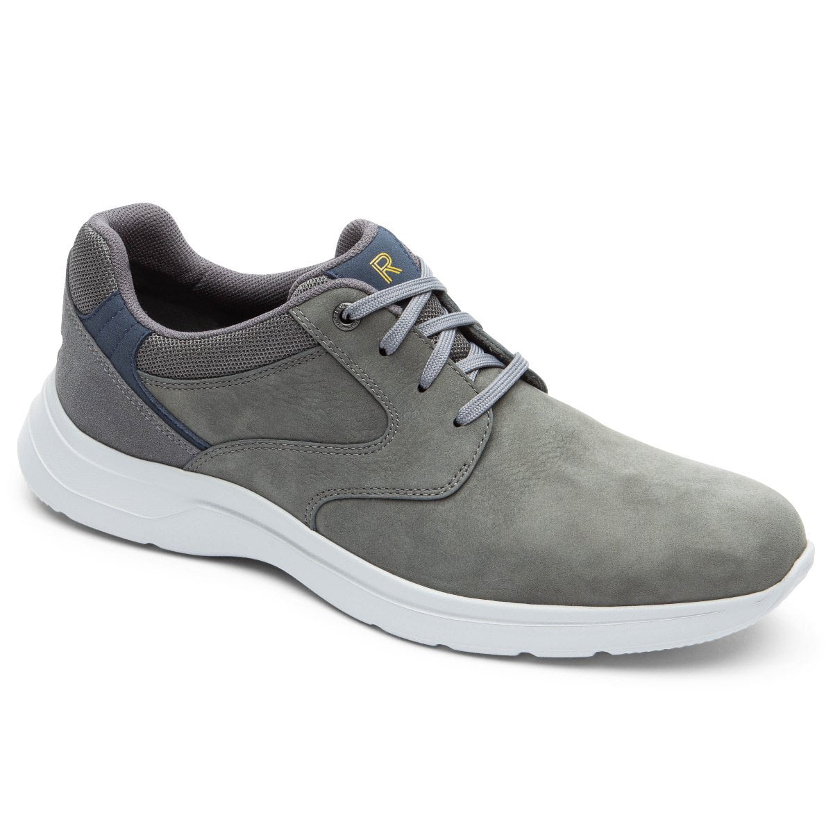 Rockport Patterson - Tenis De Punta Lisa Para Hombre, Cuero Suave Negro, 25