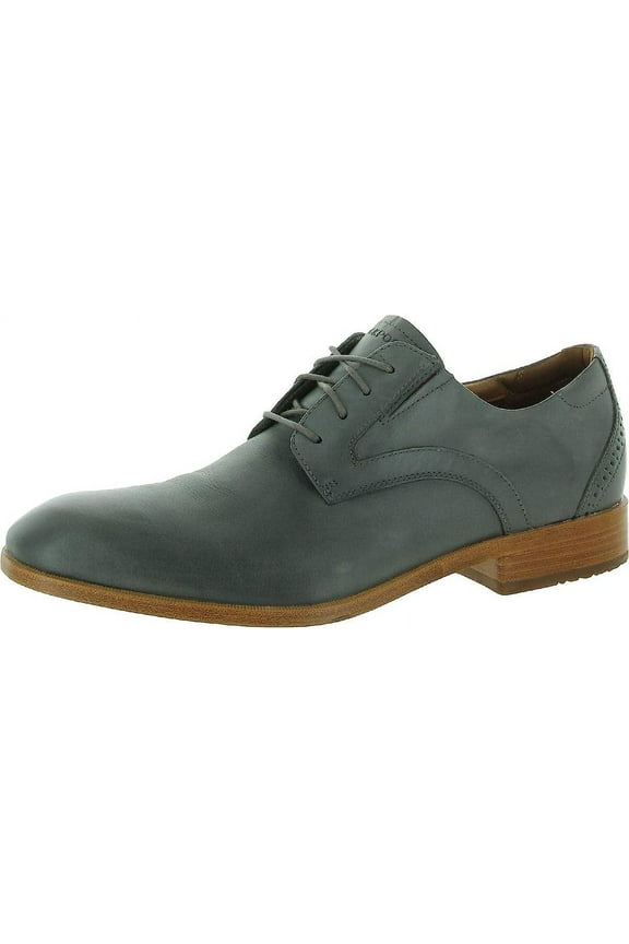 TM Office Plain Toe Mens Steel Grey Oxfords 9M